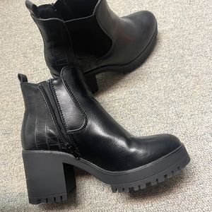 New Black Croc boots